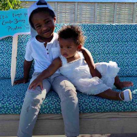 Future Zahir Wilburn with his baby sister.
